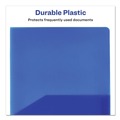 Report Covers & Pocket Folders | Avery 47811 20-Sheet Capacity 11 in. x 8.5 in. Plastic Two-Pocket Folder - Translucent Blue image number 6