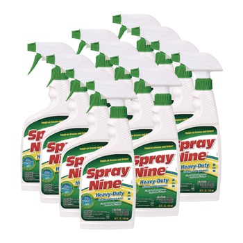 Spray Nine 26825 22 oz. Trigger Spray Bottle Citrus Scent Heavy Duty Cleaner Degreaser Disinfectant (12/Carton)