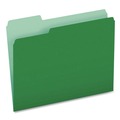 File Folders | Pendaflex 4210 1/3 BGR Assorted 1/3-Cut Tabs Letter Size Interior File Folders - Bright Green (100/Box) image number 3