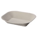  | Chinet 10405 9 in. x 7 in. Savaday Molded Fiber Food Tray - Beige (500/Carton) image number 0