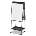 White Boards | MasterVision EA49125016 29-1/2 in. x 74.88 White Surface Black Metal Frame Creation Station Dry Erase Board image number 1