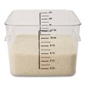 Boxes & Bins | Rubbermaid Commercial FG631200CLR Square Storage Container 12 qt 10.5 x 11.31 x 7.75 Clear Plastic image number 1