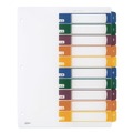 Dividers & Tabs | Avery 11818 Ready Index 11 in. x 8.5 in. 10-Tab 1 to 10 Customizable Table of Contents Dividers - Translucent/Multicolor Tabs (1-Set) image number 1