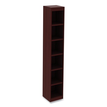 Alera ALEVA67212MY 11.81 in. x 11.81 in. x 71.73 in. Valencia Series 6 Shelf Narrow Profile Bookcase - Mahogany