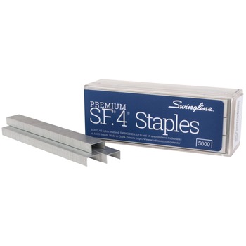 OFFICE STAPLERS AND PUNCHES | Swingline S7035450B 0.25 in. Leg 0.5 in. Crown S.F. 4 Premium Steel Staples (5/Box)