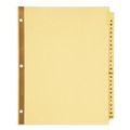 Dividers & Tabs | Avery 11306 11 in. x 8.5 in. 25-Tab Preprinted Laminated A to Z Tab Dividers with Gold Reinforced Binding Edge - Buff (1-Set) image number 0