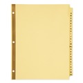 Dividers & Tabs | Avery 11306 11 in. x 8.5 in. 25-Tab A to Z Preprinted Laminated Tab Dividers with Gold Reinforced Binding Edge - Buff (1-Set) image number 0
