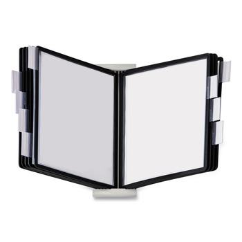 Durable 561201 InstaView Expandable Desktop Reference System with 10 Panels - Black/White