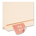 Back to School Sale | Smead 67422 1.5 in. x 1.5 in. 2 Numerical End Tab File Folder Labels - Pink (1-Roll) image number 2