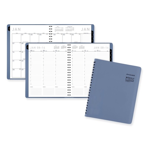 Notebooks & Pads | AT-A-GLANCE 70940X20 11.38 in. x 9 in. 12-Month (Jan to Dec) 2026 Contemporary Weekly/Monthly Planner - Slate Blue Cover image number 0