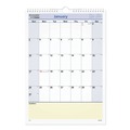 Bulletin Boards | AT-A-GLANCE PM52-28 12 in. x 17 in. 12-Month (Jan-Dec 2026) QuickNotes Wall Calendar - White/Blue/Yellow Sheets image number 0