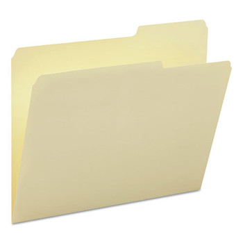 Smead 10385 0.75 in. Expansion 2/5-Cut Tab Guide Height Systems File Folders - Letter Size/Manila (100/Box)