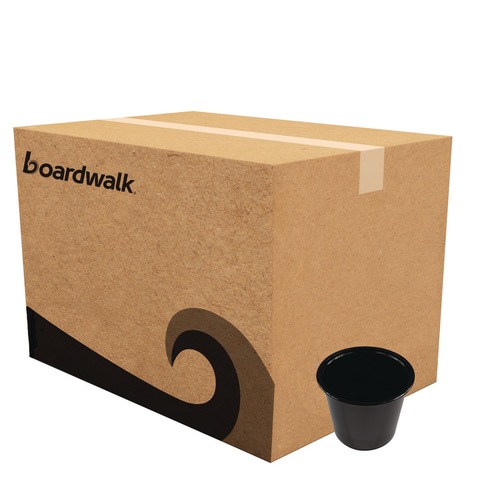 Cups and Lids | Boardwalk BWKPRTN55BL 5.5 oz. Polypropylene Souffle/Portion Cups - Black (2500/Carton) image number 0