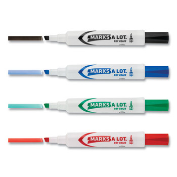 Avery 98188 Broad Chisel Tip Desk-Style MARKS A LOT Dry Erase Marker Value Pack - Assorted Colors (24/Pack)