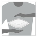 Bowls and Plates | Dart C2464BDL PresentaBowls Pro 8.5 in. x 8.5 in. x 0.5 in. Square Plastic Lids for 24 oz. to 32 oz. Bowls - Clear (252/Carton) image number 4