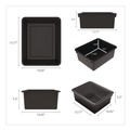 Boxes & Bins | Storex 62523U05C Storage Tray, Deep, 2 gal, 10.65-in x 10.65-in x 5.2-in, Black, 5/Pack image number 4