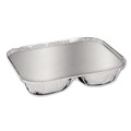 Food Trays, Containers, and Lids | Handi-Foil 2045-35-500 24 oz 8.5 x 6.38 x 1.47 Aluminum Oblong Container with Lid - Silver (500/Carton) image number 3