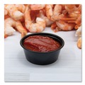 Food Trays, Containers, and Lids | SOLO P150BLK 1.5 oz HIPS Plastic Portion Container - Black (2500/Carton) image number 4