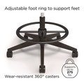 Office Chairs | Alera ALEKP46BME17 Kempton 26.57 to 33.62 Seat Height Fabric Mesh Task Stool Supports Up to 275 lbs. - Black Seat/Black Back/Black Base image number 3