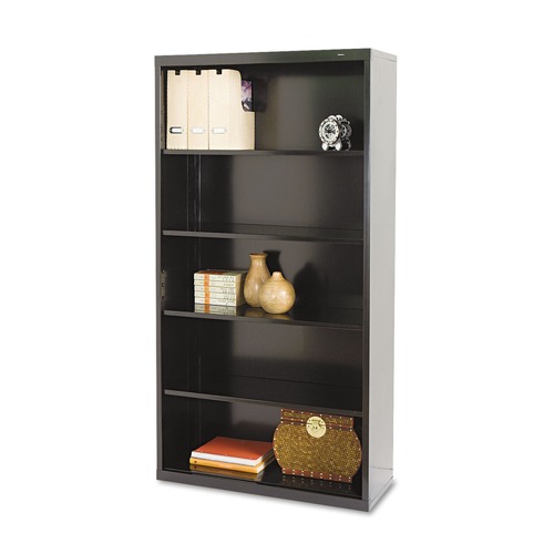 Office Filing Cabinets & Shelves | Tennsco B-66-BLK 34.5 in. x 13.5 in. x 66 in. Five-Shelf Metal Bookcase - Black image number 0