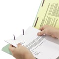 File Folders | Smead 37725 3 in. Expansion End Tab Pressboard Classification Folders with 2 SafeSHIELD Coated Fasteners - Legal Size/Gray-Green (25/Box) image number 1