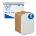 Paper Towels and Napkins | Scott KCC 98730 12 in. x 17 in. 1-Ply Full-Fold Dispenser Napkins - White (6000/Carton) image number 1