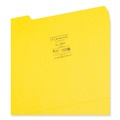 File Folders | Smead 12943 1/3-Cut Tabs Assorted Letter Size 0.75 in. Expansion Colored File Folders - Yellow (100/Box) image number 2