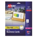 Copy & Printer Paper | Avery 05871 2 in. x 3.5 in. Clean Edge Business Cards for Laser Printers - White (200 Cards, 10 Cards/Sheet, 20 Sheets/Pack) image number 0