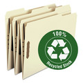 File Folders | Smead 14547 1/3-Cut Tabs Assorted 0.75 in. Expansion 2 Fasteners Letter Size Recycled Top Tab Fastener Folders - Manila Exterior (50/Box) image number 4