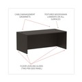 Office Desks & Workstations | Alera ALEVA217236ES 71 in. x 35.5 in. x 29.63 in. Valencia Series Straight Front Desk Shell - Espresso image number 6