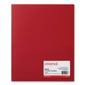 File Folders | Universal UNV20543 100-Sheet Capacity 11 in. x 8.5 in. 2-Pocket Plastic Folders - Red (10/Pack) image number 0