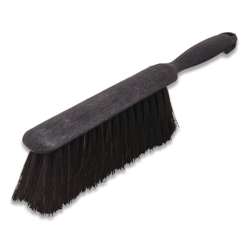 Cleaning Brushes | Carlisle 3622503 8 in. Horsehair Blend Bristles Counter/Radiator Brush - Black image number 0