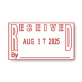 Recordkeeping & Forms | COSCO 2000PLUS 011092 1 in. x 1.81 in. RECEIVED plus Date ES Dater - Red image number 1