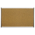 Bulletin Boards | Quartet ARCB2414 24 in. x 14 in. ARC Frame Cubicle Cork Bulletin Board - Tan Surface/Satin Aluminum Frame image number 0
