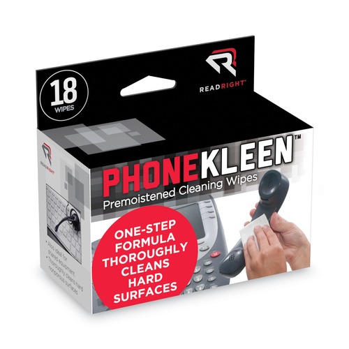 Cleaning & Janitorial Supplies | Read Right RR1203 5 x 5 PhoneKleen Cloth Wet Wipes (18/Box) image number 0