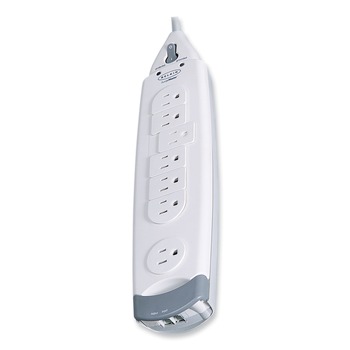 Belkin F9H710-12 SurgeMaster 12 ft. Cord, 7 Outlets, 1045 J, Home Series Surge Protector - White