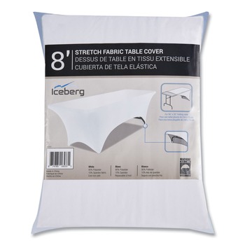 LINEN AND TABLE ACCESSORIES | Iceberg 16523 iGear 30 in. x 72 in. Polyester Fabric Table Cover - White