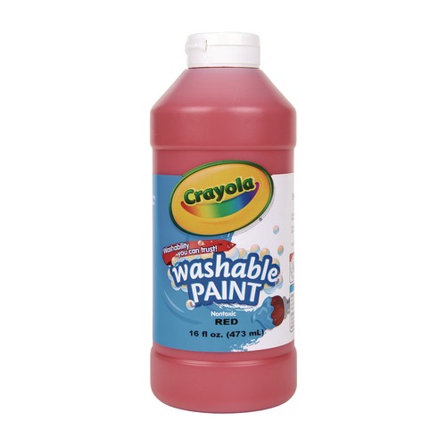 Acrylic & Tempera Paint | Crayola 54-2016-038 16 oz Washable Paint - Red image number 0