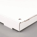 Food Trays, Containers, and Lids | Karat FP-PBF12W 12 in. x 12 in. x 1.97 in. Corrugated Paper Boxes - White/Brown (50/Bundle) image number 2
