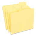 File Folders | Universal UNV16164 Reinforced 1/3-Cut Assorted Top-Tab File Folders - Letter Size, Yellow (100/Box) image number 0