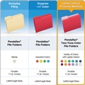 Just Launched | Pendaflex 152 1/3 LAV 1/3-Cut Tabs Assorted Letter Size Colored File Folders - Lavender/Light Lavender (100/Box) image number 6