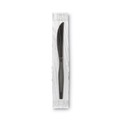 Cutlery | Dixie KM5W540 7 in. Grab'N Go Wrapped Knives - Black (540/Carton) image number 6