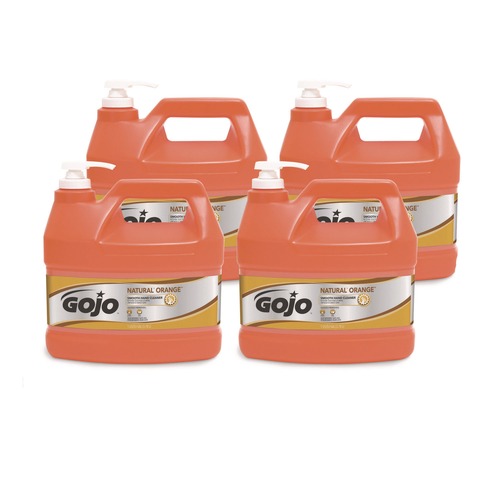  | GOJO Industries 0945-04 1 gal. Natural Orange Smooth Hand Cleaner - Citrus Scent (4/Carton) image number 0