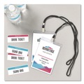 Label & Badge Holders | Avery 08520 4.25 in. x 6 in. Top Load Lanyard-Style Badge Holder with Laser/Inkjet Inserts - White (25/Pack) image number 1