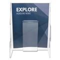 Desk Shelves | Deflecto 55501 9.13 in. x 3.25 in. x 11.88 in. Stand-Tall Wall-Mount Magazine Literature Rack - Clear image number 4