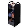 Linen and Table Accessories | Vertiflex Commercial Grade VFCT-18 6.13 in. x 8 in. x 18 in. 6-Compartment Compact Condiment Organizer - Black image number 2