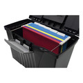 File Folders | Storex 61510U01C 14.5 in. x 10.5 in. x 12 in. Portable Letter/Legal Filebox with Organizer Lid - Black image number 7