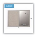 White Boards | MasterVision MX04331608 24 in. x 18 in. Gray MDF Wood Frame Designer Combo Fabric Bulletin/Dry Erase Board - Multicolor/Gray image number 3