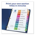 Back to School Sale | Avery 11135 Ready Index 11 in. x 8.5 in. 10-Tab 1 to 10 Customizable TOC Multicolor Tab Dividers - White/Traditional Color Tabs (1-Set) image number 3