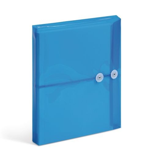 File Folders | Smead 89522 9.75 x 11.63 Open-Side (Horizontal) Poly String and Button Interoffice Envelopes - Transparent Blue (5/Pack) image number 0